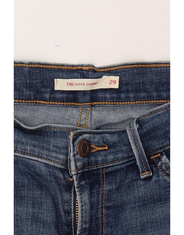 LEVI'S Womens 710 Super Skinny Jeans W29 L32 Blue Vintage Levi's and Second-Hand Levi's from Messina Hembry 