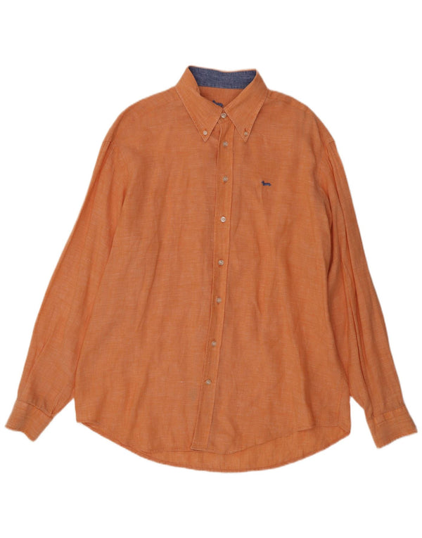 Camisa Harmont & Blaine para hombre 2XL Lino naranja