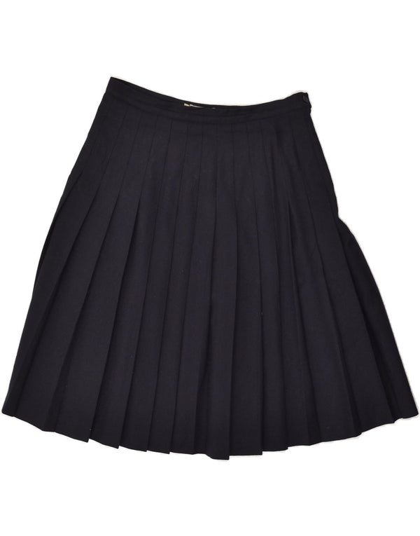 LUISA SPAGNOLI Falda plisada de cintura alta para mujer IT 48 XL W30 Azul marino