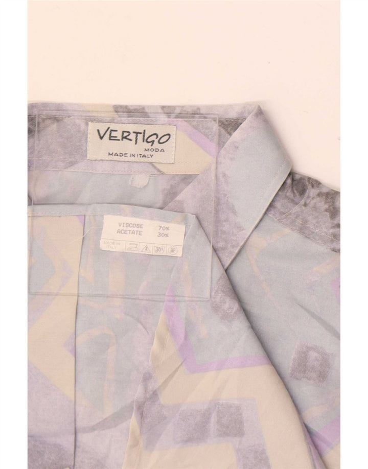 Camisa Vertigo Hombre Large Viscosa Geométrica Azul