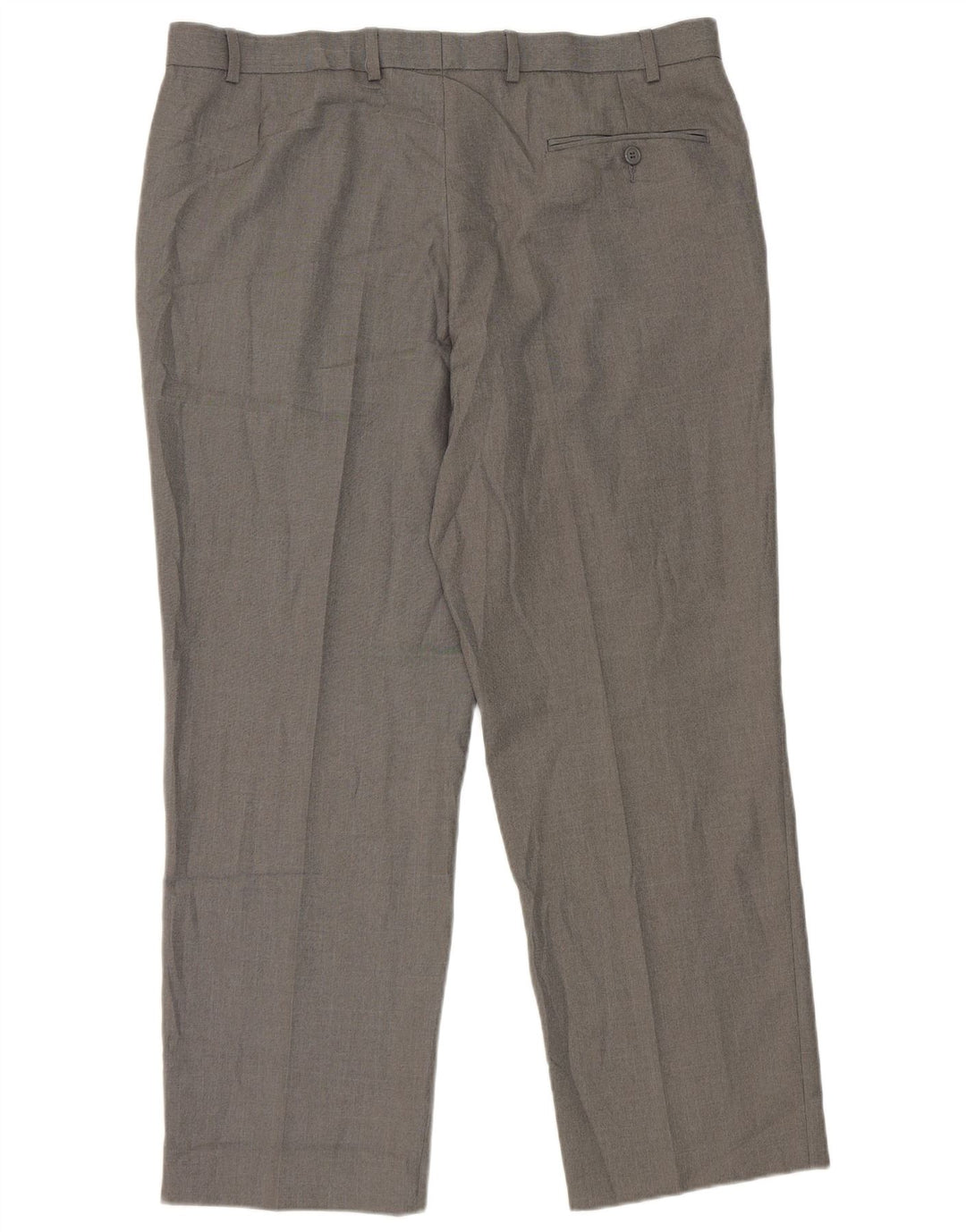 Marks & Spencer Pantalón de traje recto para hombre W38 L29 Poliéster gris