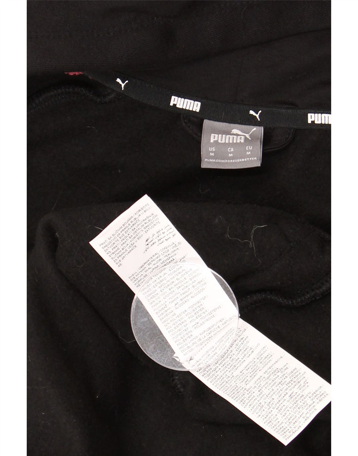 Puma Sudadera con capucha y cremallera para mujer UK 44 Mediana Negro Colorblock Algodón