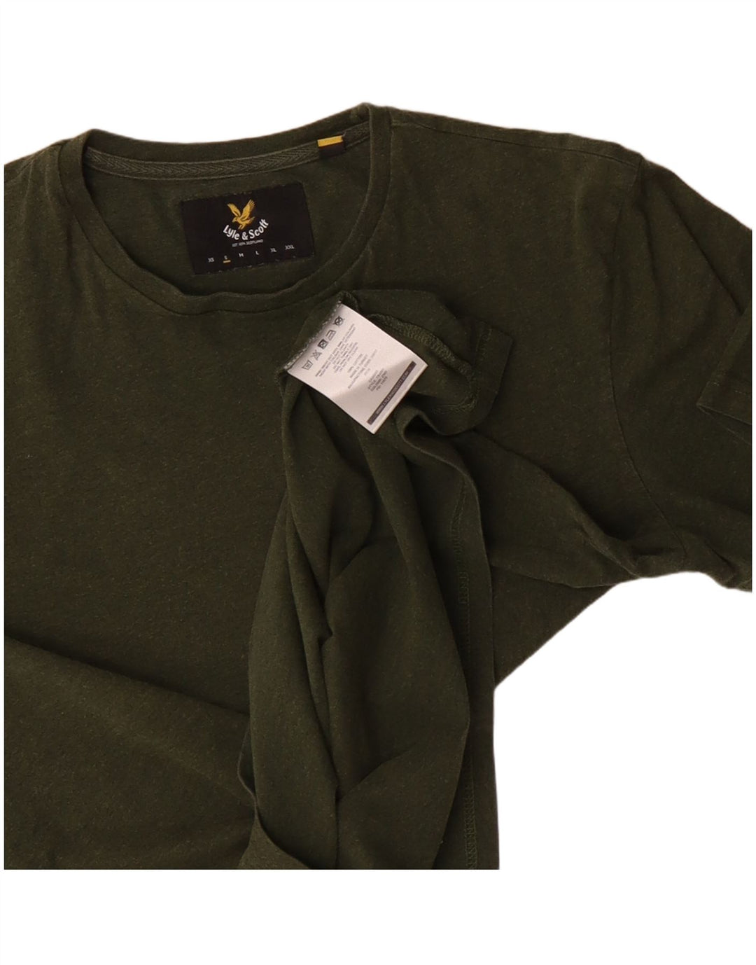 LYLE & SCOTT Camiseta para hombre Top Small Khaki Cotton
