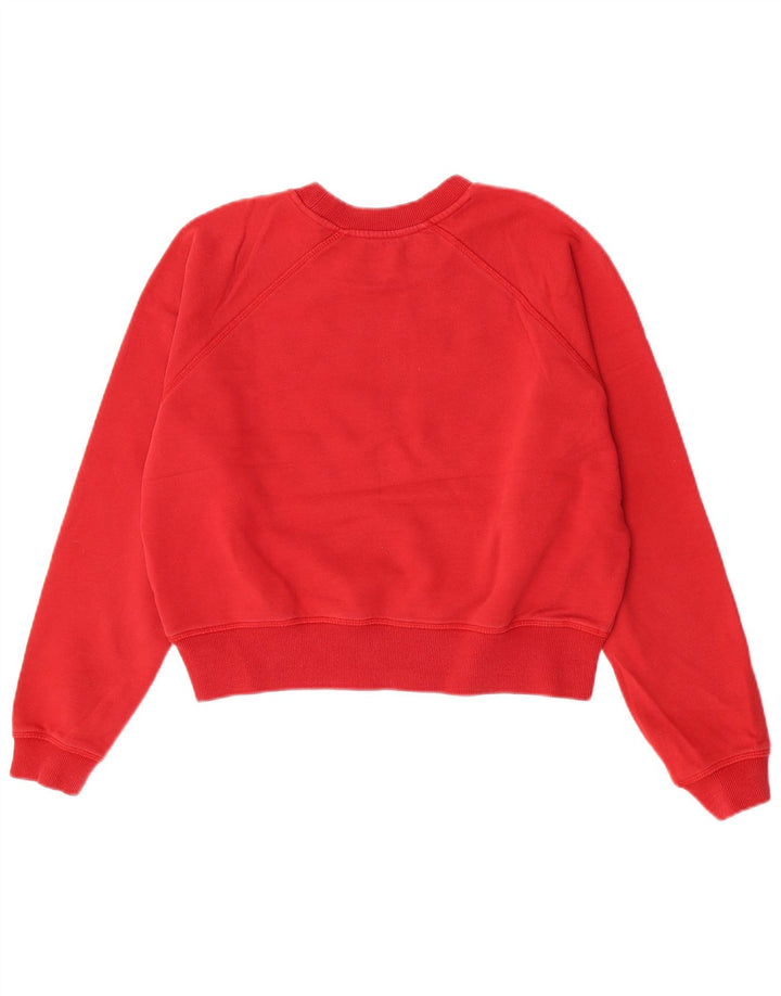 Guess Mujer Crop Graphic Sudadera Jumper UK 46 Grande Rojo