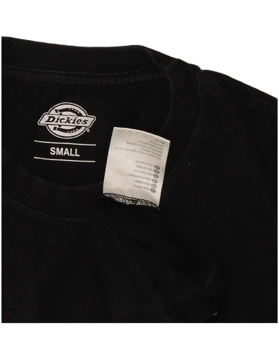 Dickies - Camiseta gráfica para hombre, talla pequeña, algodón negro