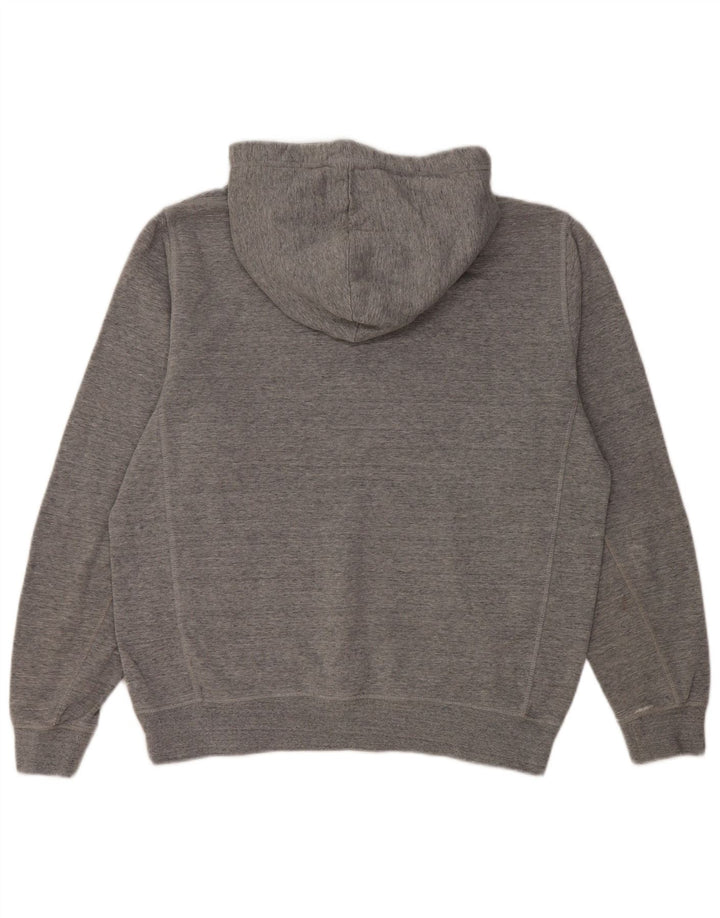 Jack Wills Jersey con capucha gráfica para hombre de algodón moteado en gris medio