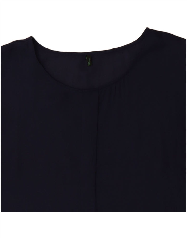 BENETTON Vestido túnica para mujer UK 44 Azul marino mediano