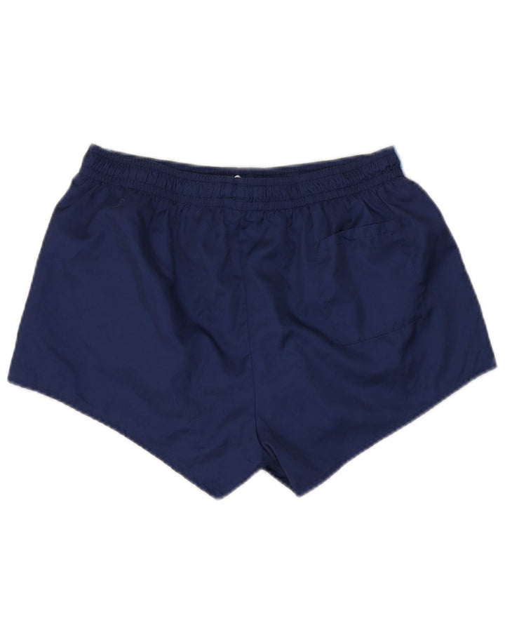 Vintage Hombre Bañador Shorts Medio Azul Marino Colorblock Poliéster