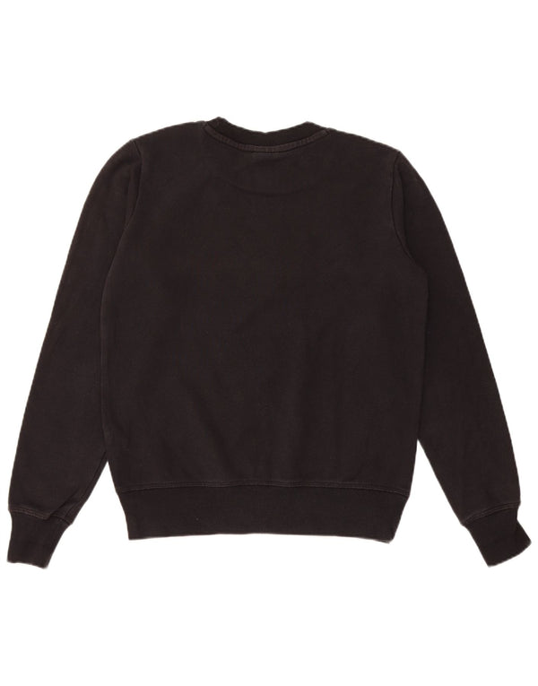 Champion Sudadera Gráfica para Mujer Jumper UK 10 Small Algodón Negro