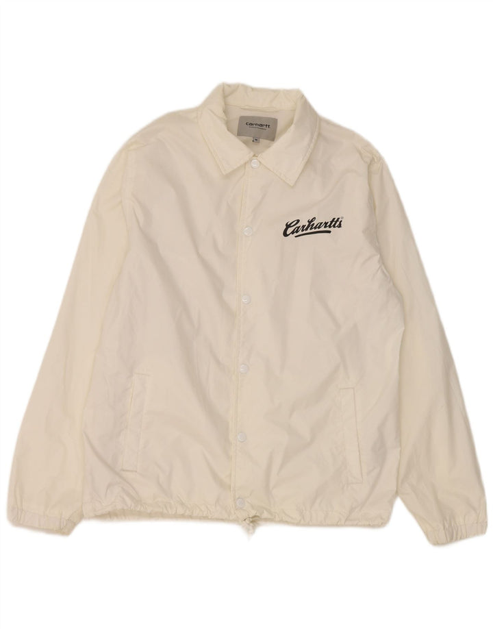 Carhartt Chaqueta impermeable gráfica para hombre UK 38 Medium White Nylon