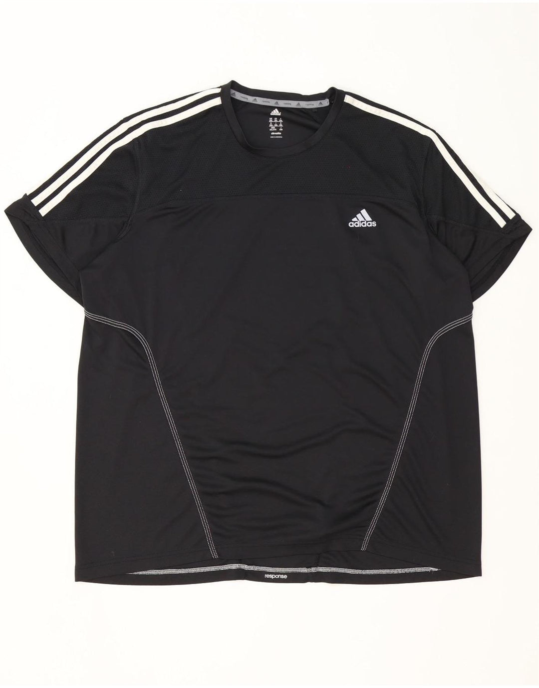 Adidas Mens Climalite Camiseta Top 2XL Negro Poliéster