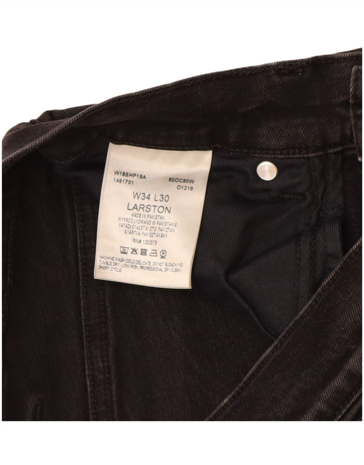 WRANGLER Vaqueros ajustados Larston para hombre W34 L28 Algodón negro