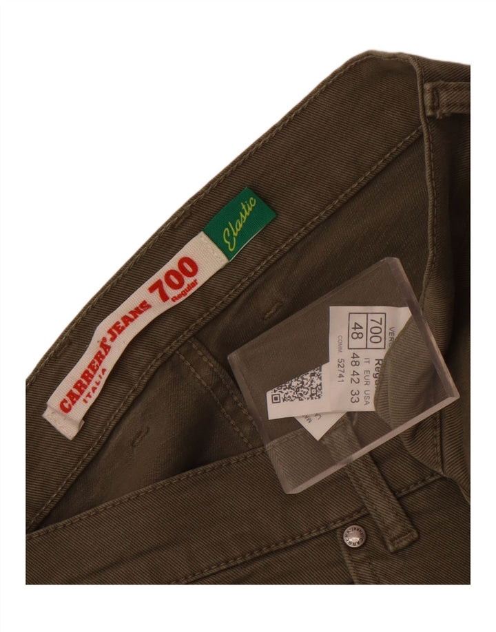 Carrera Mens 700 Pantalones casuales de ajuste regular IT 48 Medium W33 L32 Caqui