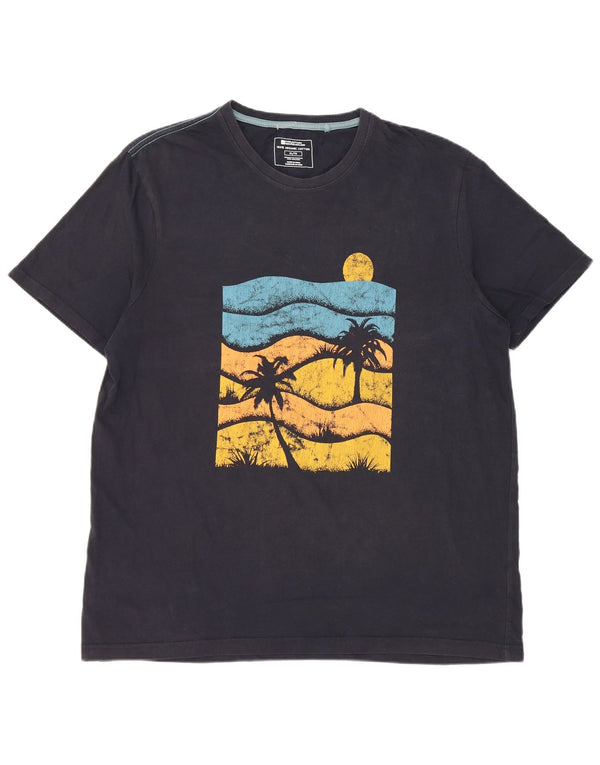 Mountain Warehouse Camiseta gráfica para hombre Top XL Algodón azul marino