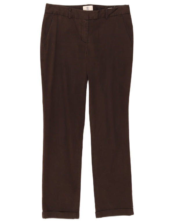 Cerruti 1881 Pantalón de traje recto para mujer IT 42 Medium W30 L29 Marrón
