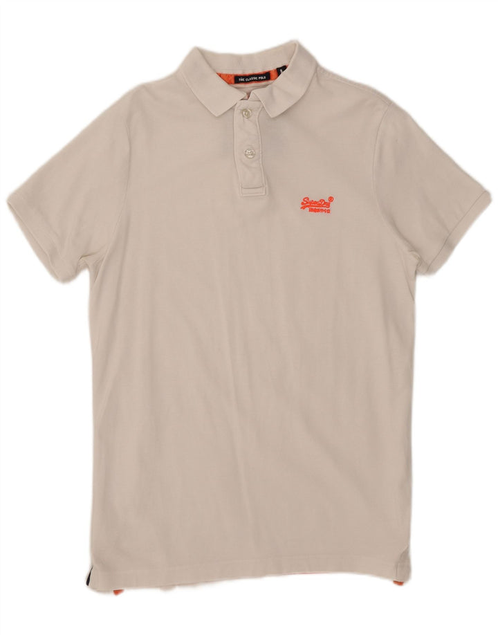 Superdry Polo para hombre de algodón blanco grande