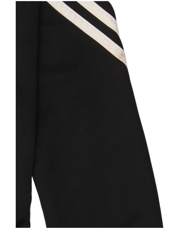 ADIDAS Chicos Climalite Chándal Top Chaqueta 11-12 Años Negro Poliéster