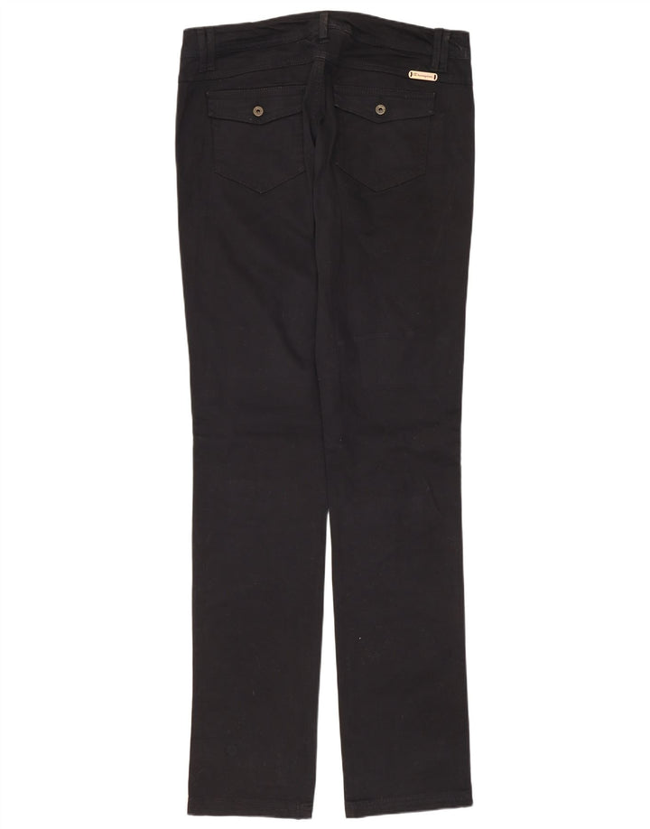 CHAMPION Pantalones casuales rectos para mujer medianos W30 L34 algodón negro