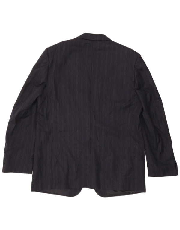 Pierre Cardin Chaqueta tipo blazer de 2 botones para hombre IT 58 4XL Azul marino a rayas