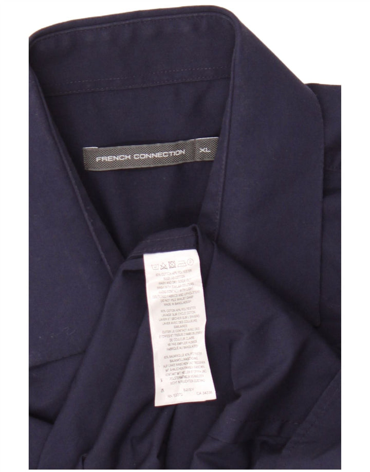 Camisa para hombre French Connection XL Algodón azul marino