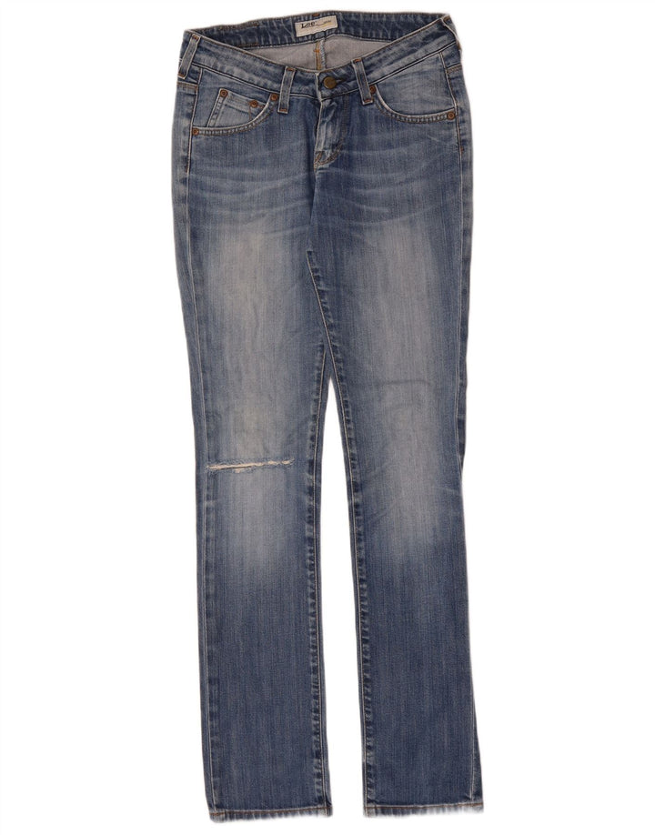 Lee Jeans Ajustados Desgastados para Mujer W27 L33 Azul