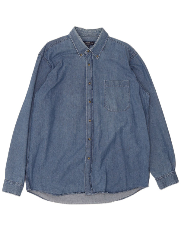 1st American Camisa Vaquera Hombre Talla 41/42 XL Algodón Azul