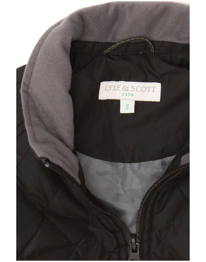 LYLE & SCOTT Womens Quilted Gilet UK 10 Small Black Polyester