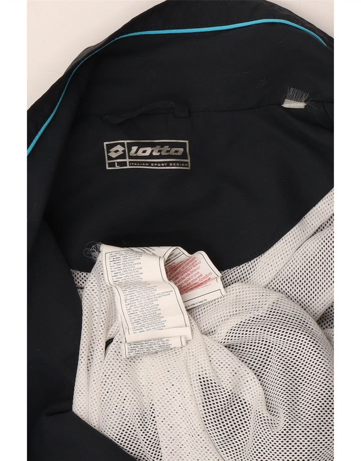 LOTTO Mens Tennis Club Perugia Graphic Chándal Top Chaqueta Grande Negro