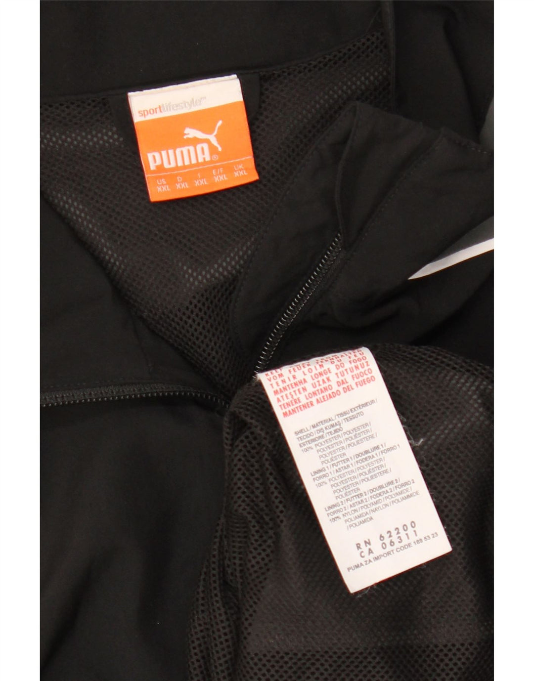 Puma - Chaqueta de chándal para hombre, talla 2XL, color negro, poliéster