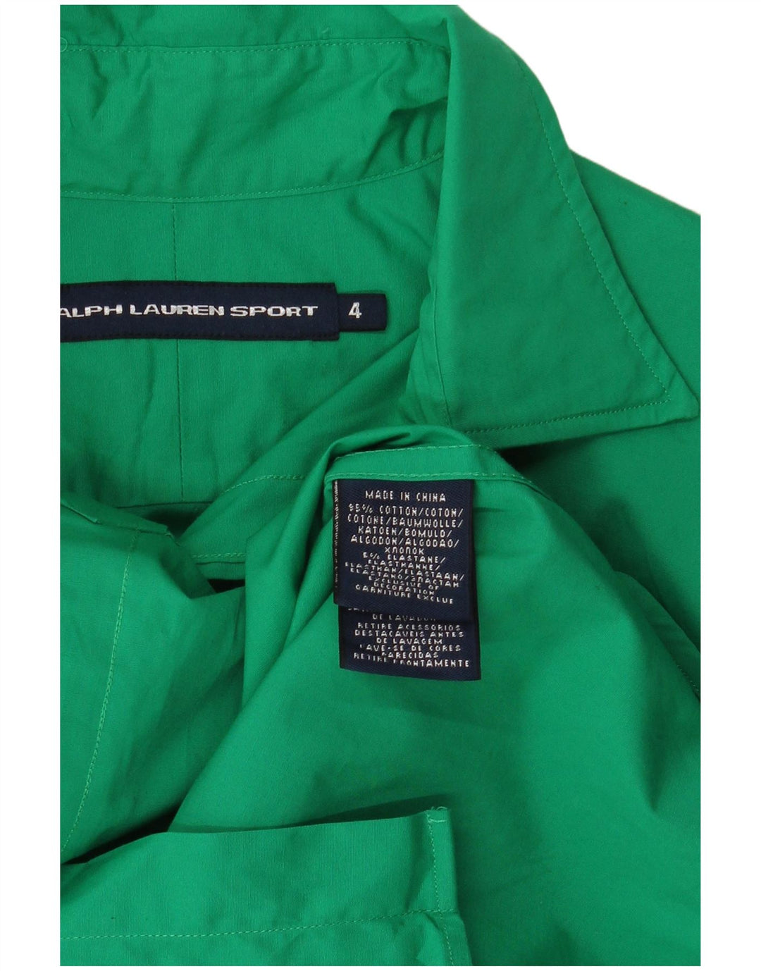 RALPH LAUREN Camisa para mujer US 4 Pequeño Algodón Verde