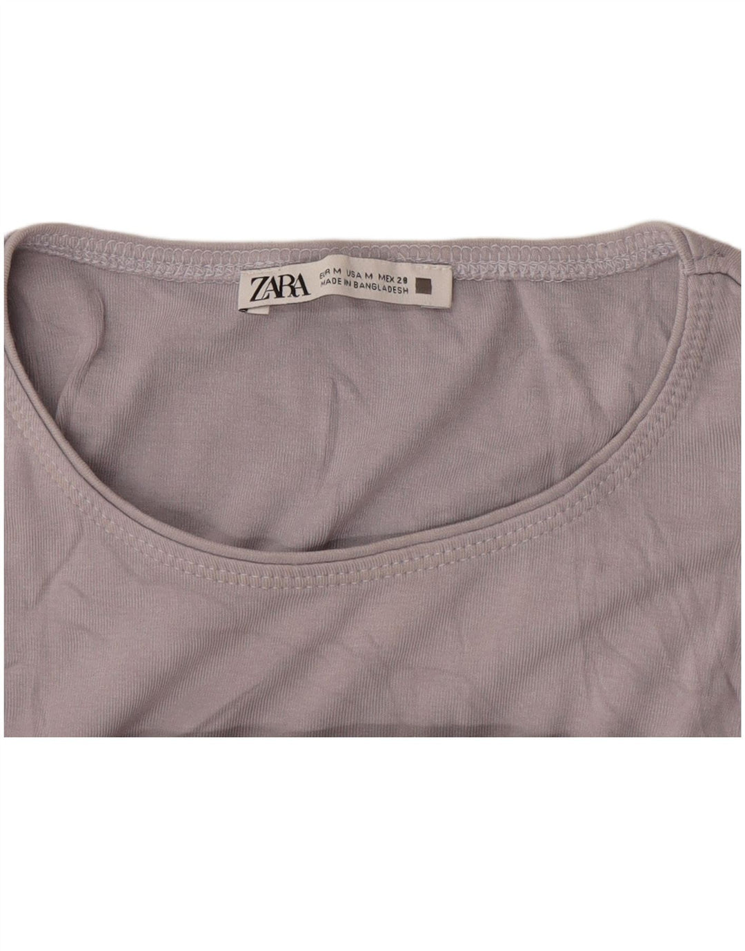 Zara Mujer Chaleco Top UK 40 Gris Medio