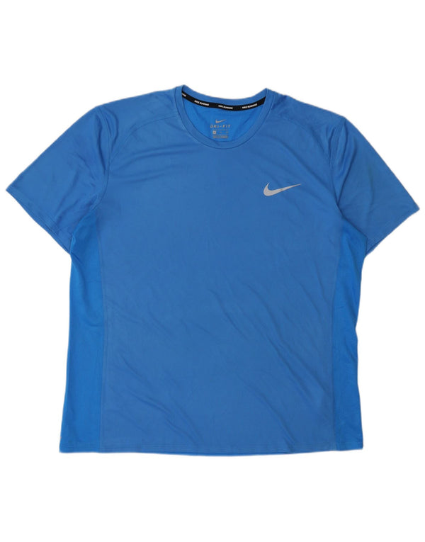 Camiseta Nike Dri Fit para hombre Top XL Poliéster azul
