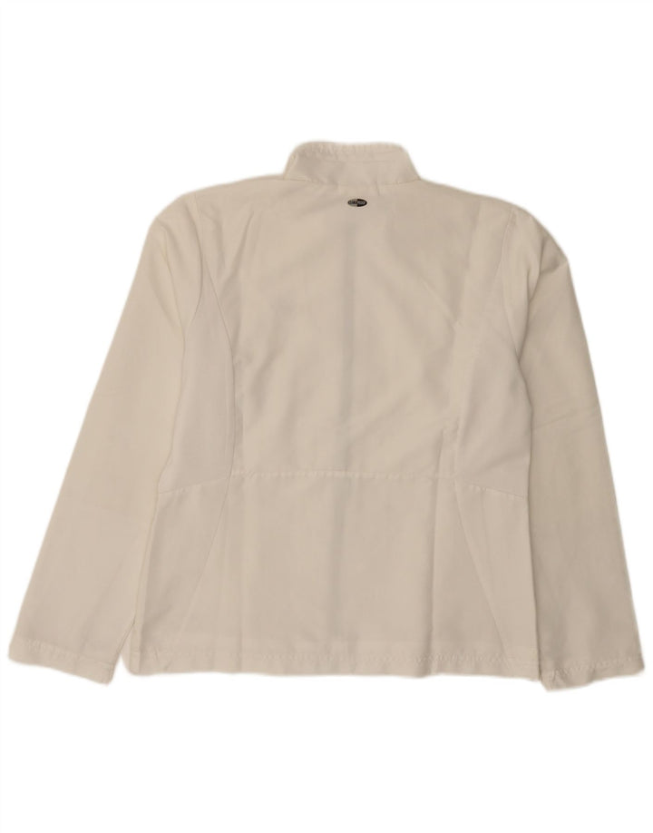 Adidas - Chaqueta de chándal para mujer, talla 40, poliéster blanco mediano
