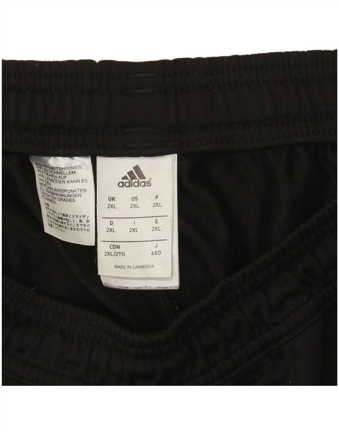 Adidas Pantalones de chándal para hombre 2XL Negro Poliéster