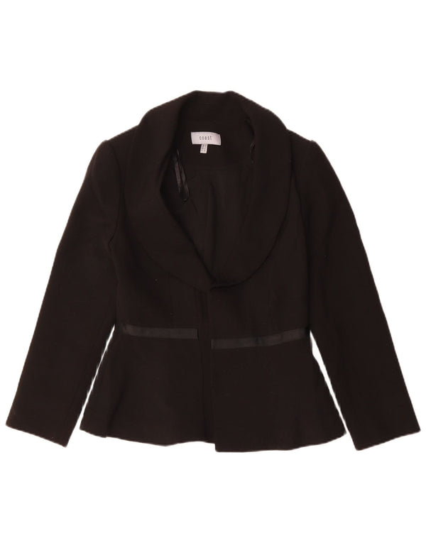 Coast Chaqueta tipo blazer abierta para mujer UK 8 Small Poliéster negro
