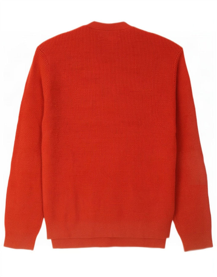 Marks & Spencer - Jersey de cuello redondo para hombre, talla grande, poliéster naranja