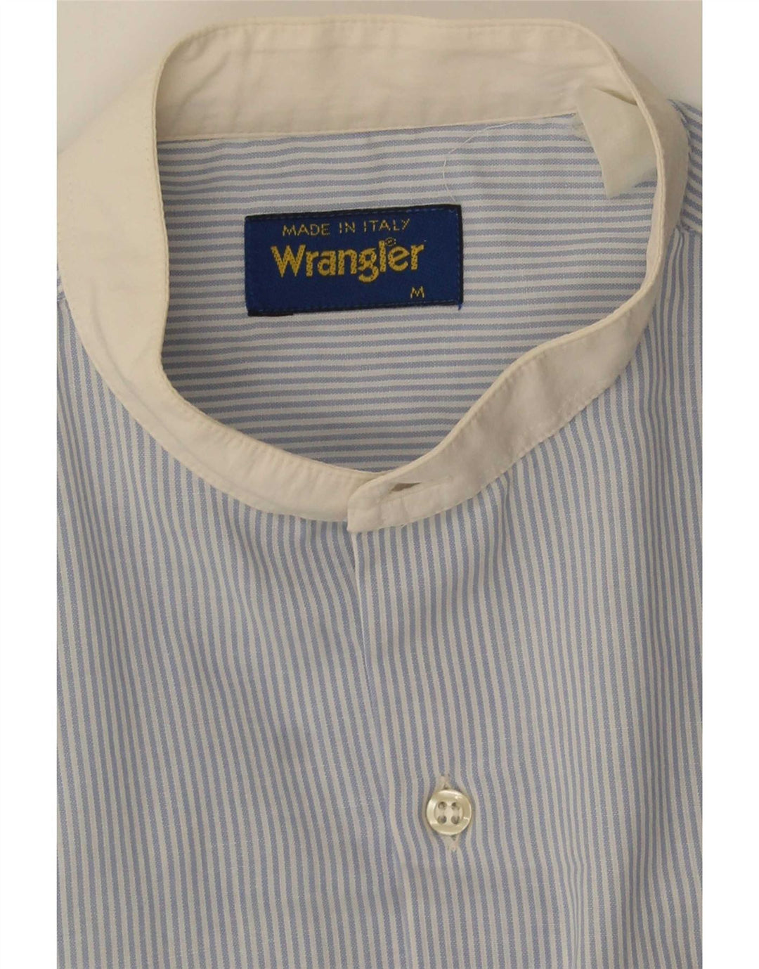 Camisa Wrangler Hombre De Manga Corta Azul Medio A Rayas