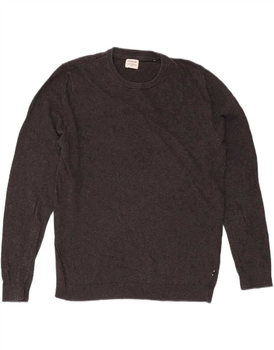 Jersey Jack & Jones Hombre con Cuello Redondo de Algodón Gris Medio