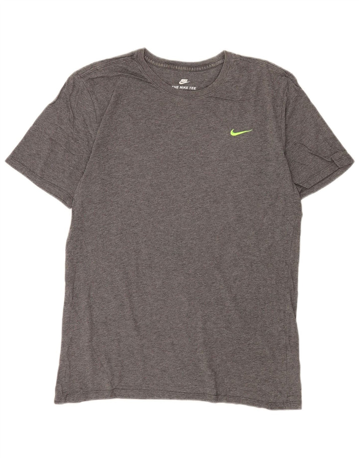 Camiseta Nike Hombre Top Gris Medio Algodón