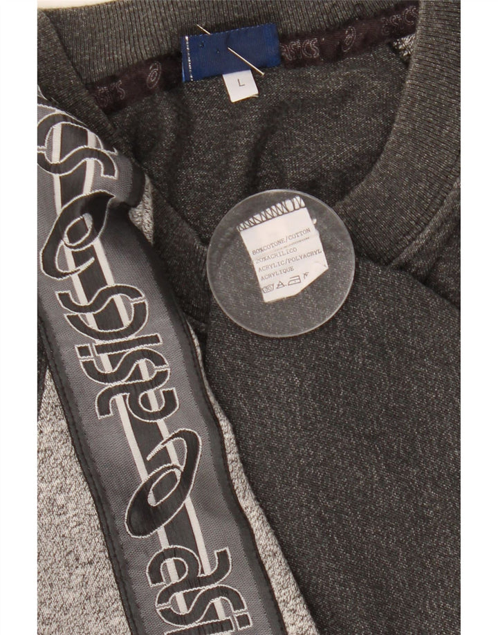 Asics Camiseta gráfica para hombre Top grande de algodón moteado gris