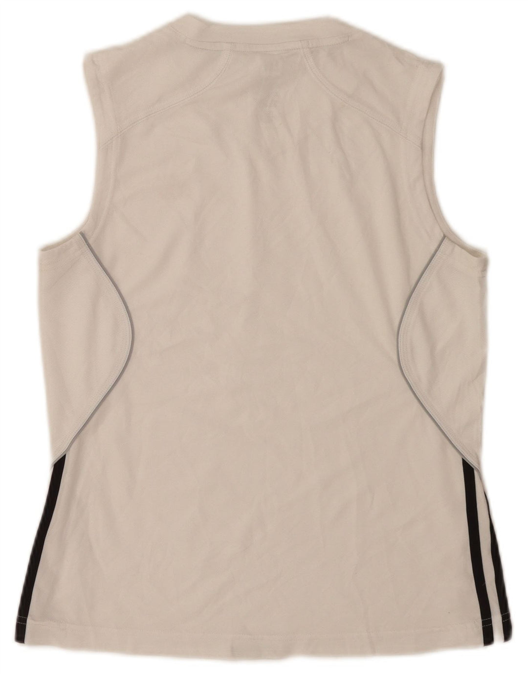 Adidas Mujer Chaleco Top UK 10 Pequeño Poliéster Blanco
