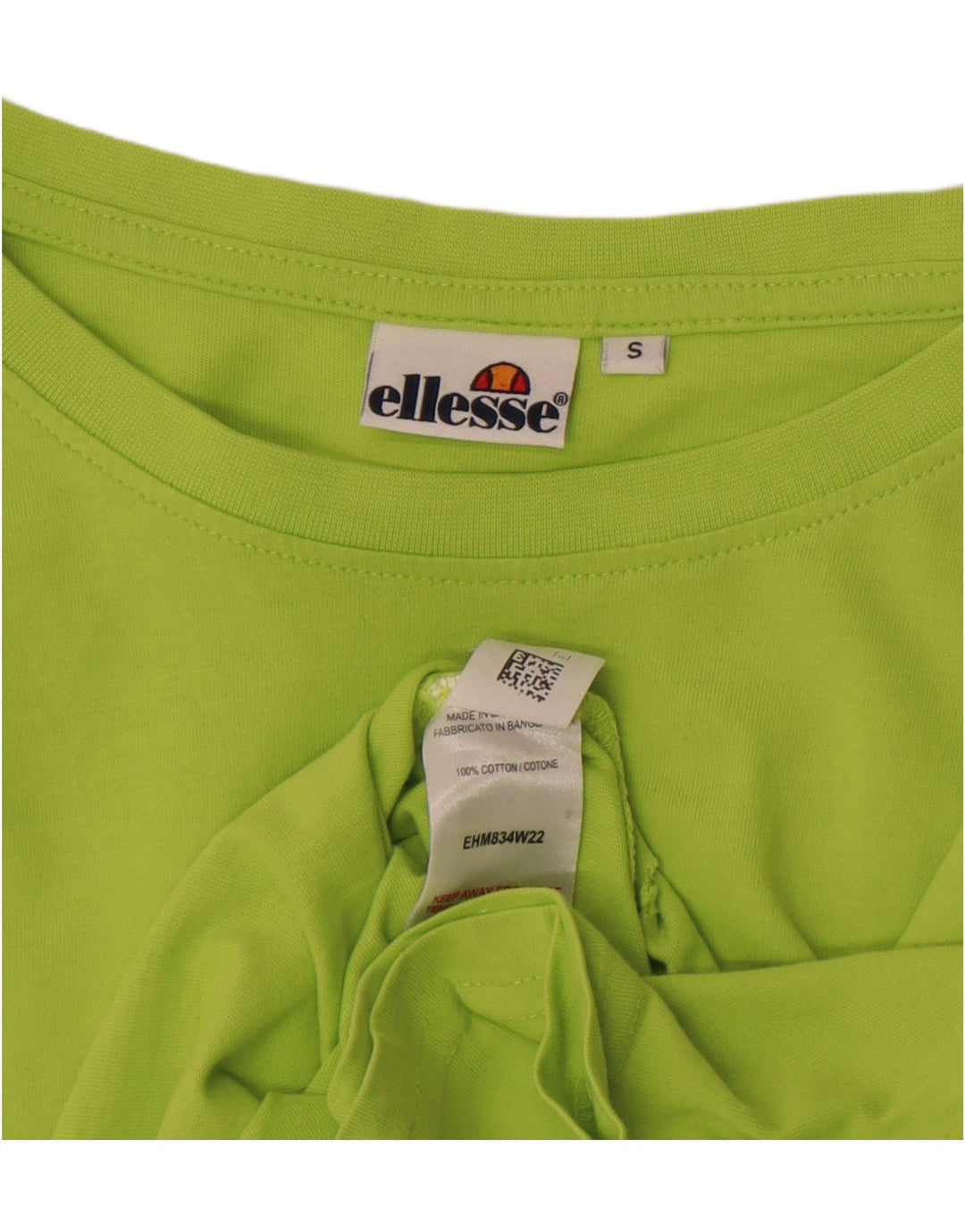 Ellesse Hombre Camiseta Top Small Verde Algodón