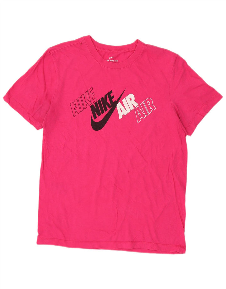 Nike Camiseta gráfica para hombre Top Small Pink Cotton