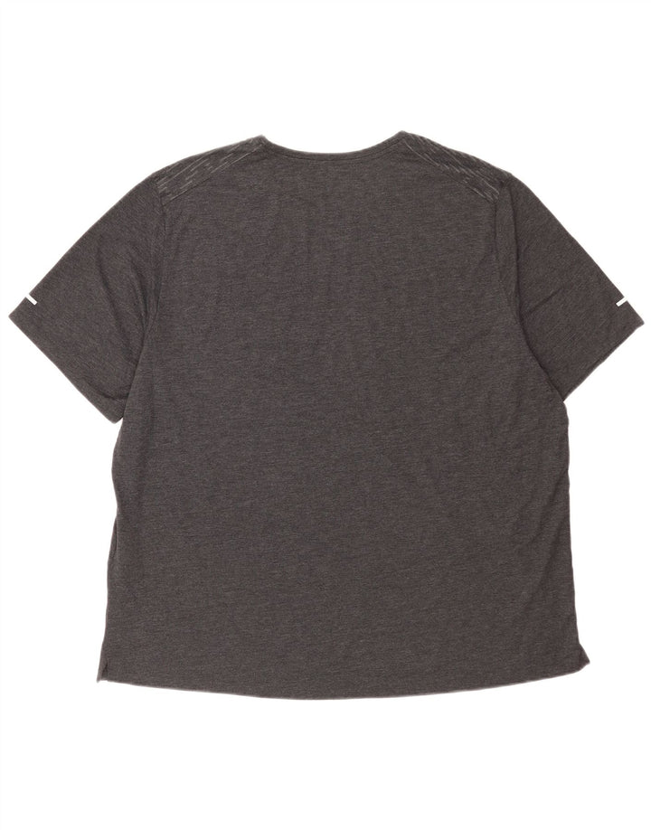 Nike Camiseta Dri Fit para hombre Top 2XL Gris Geométrico Poliéster