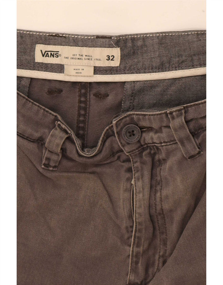 Pantalones cortos chinos Vans W32 de algodón gris medio para hombre