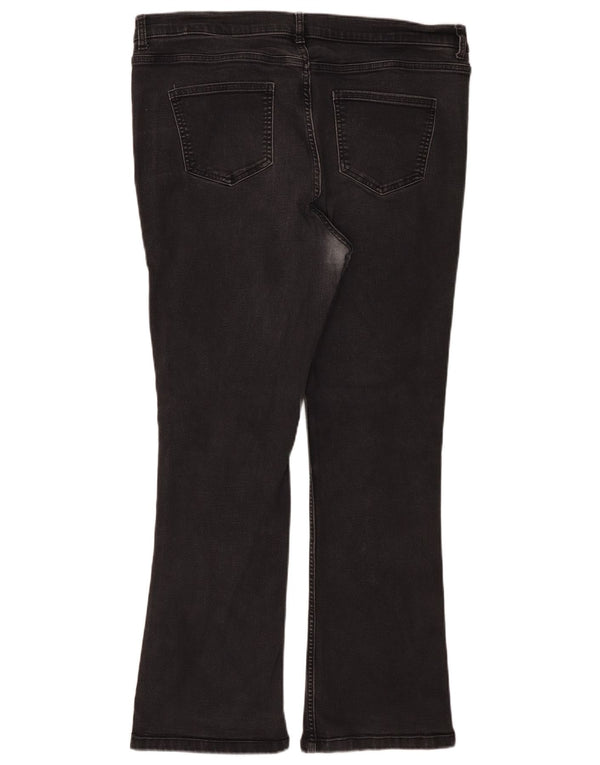 Marks & Spencer Vaqueros Slim Bootcut para Mujer UK 18 XL W40 L28 Algodón Negro