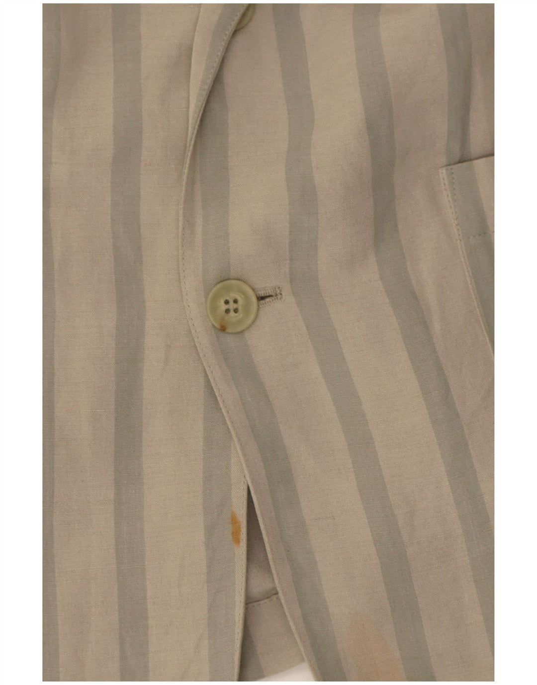 Byblos Chaqueta Blazer De 2 Botones Para Hombre IT 48 Viscosa A Rayas Gris Medio