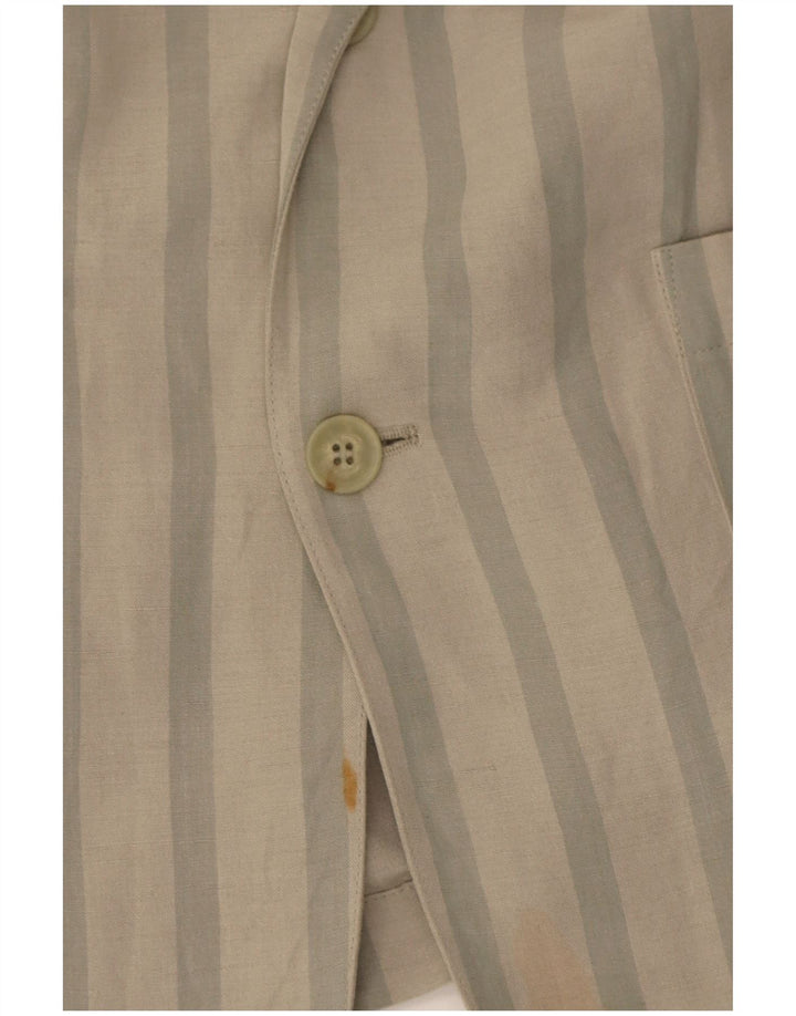 Byblos Chaqueta Blazer De 2 Botones Para Hombre IT 48 Viscosa A Rayas Gris Medio