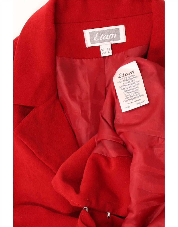 Chaqueta tipo blazer para mujer Etam UK 12 Medium Red Poliéster