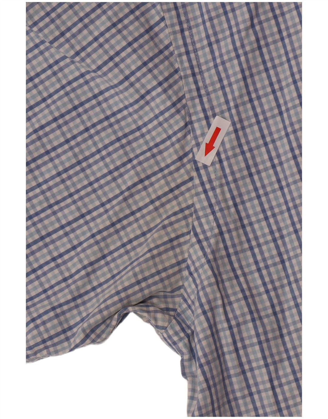 Izod Hombre Camisa Manga Corta XL Azul Cuadros Algodón